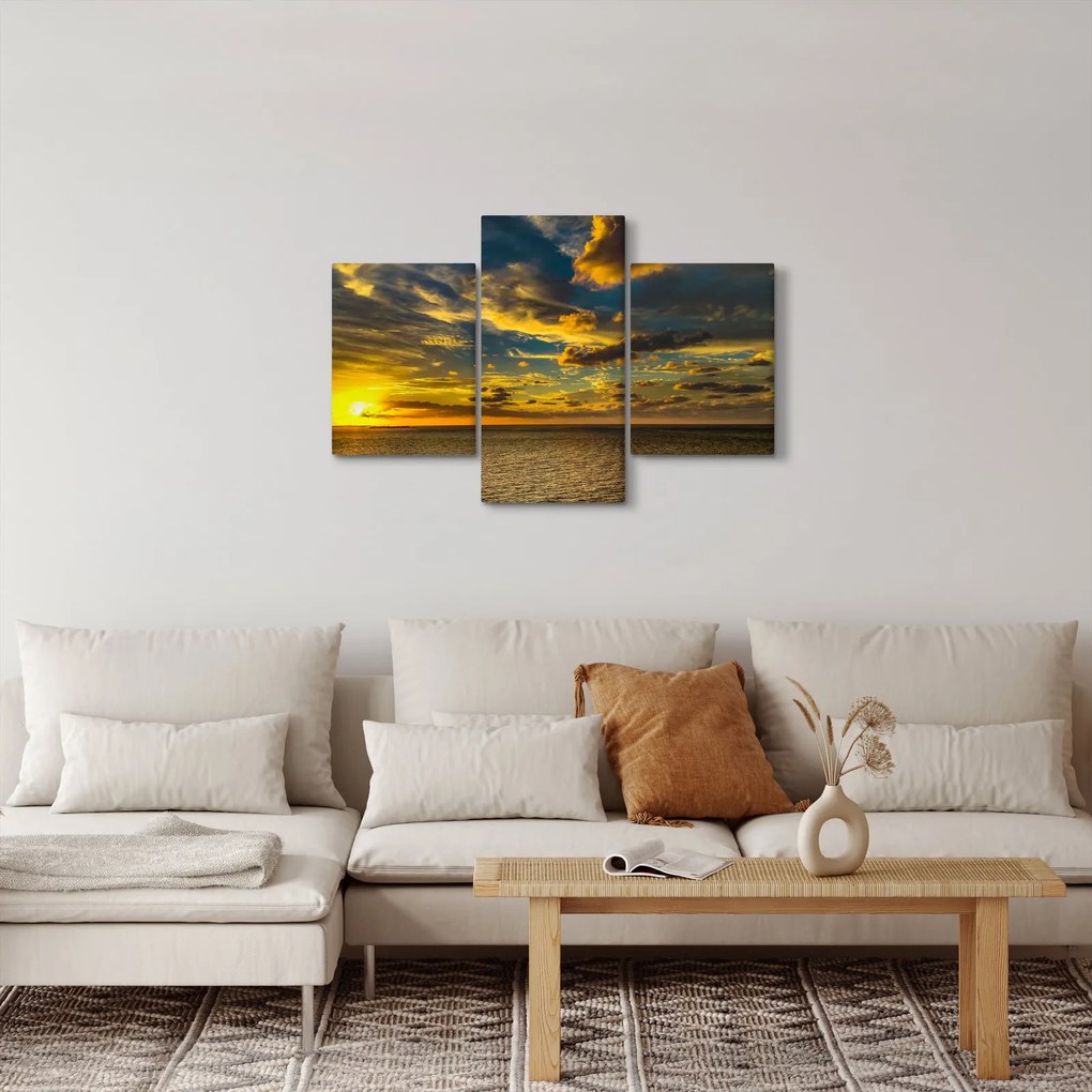 Vászonkép - Naplemente a tengeren (90x60 cm)