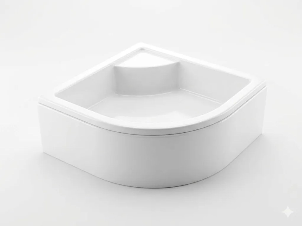 Favorit STEP MAGASÍTOTT zuhanytálca íves - szaniter akril - 90 x 90 x 32 cm