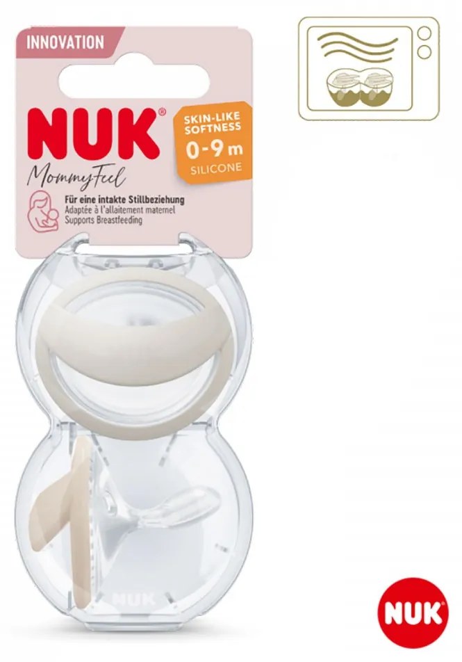 Baba cumi NUK MommyFee 0-9h 2db krémszínű