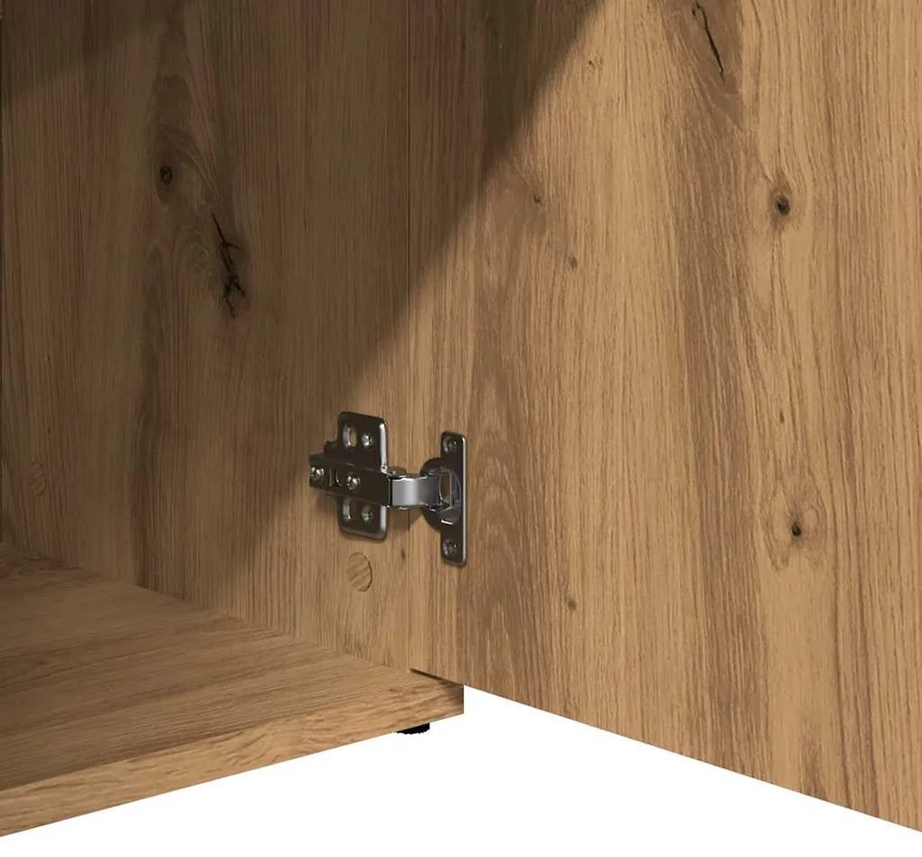 kézműves tölgyfa tálalószekrény 91 x 29,5 x 75 cm