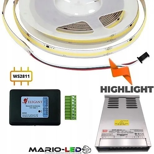 LED-es fényfüzér szett Cob 3000K 20m távirányító