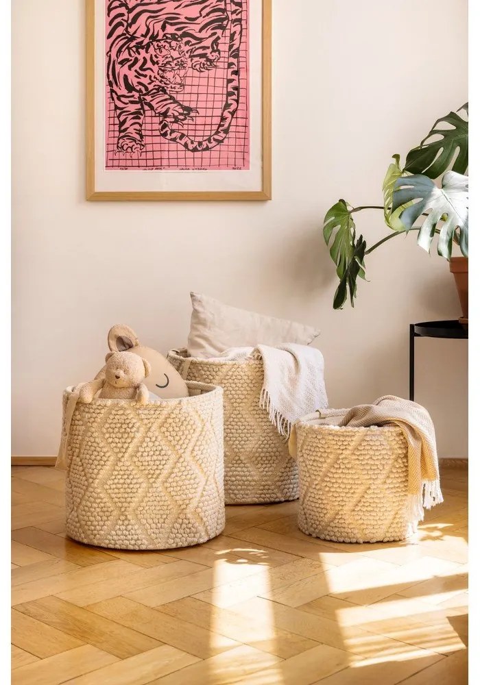 Tároló textil tárolókosár ø 45x45 cm Pearl L – Bonami Essentials