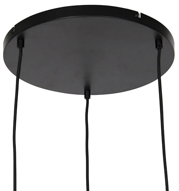 Design lógólámpa fekete arannyal és füstüveggel 3-lámpás - Zuzanna