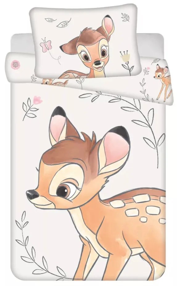 Disney Bambi ovis ágyneműhuzat 100x135 cm 40x60 cm (Beige)