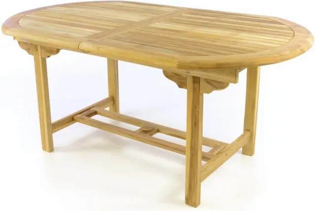 DIVERO Kerti asztal széthúzható 170-230 cm tíkfa