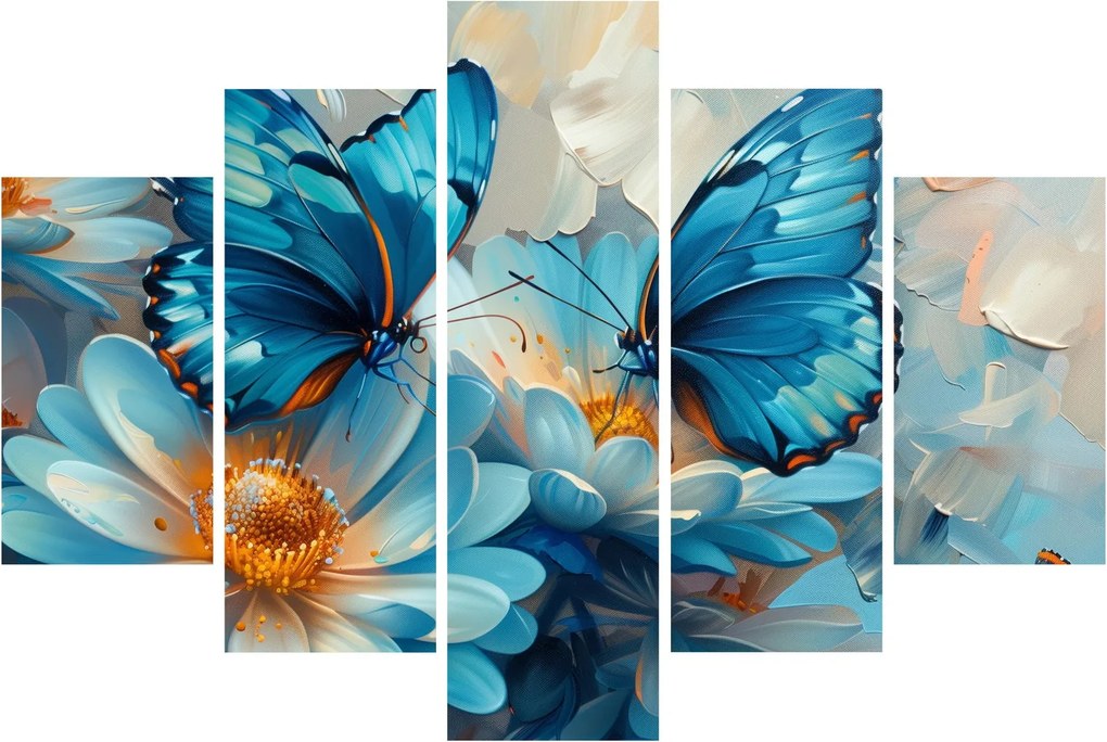 Kép - Kék pillangók (150x105 cm)