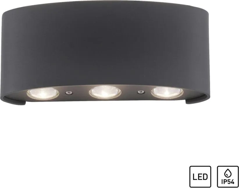 ZUMA LINE 9488-13 CARLO Modern Kültéri Fali Lámpa Antracit LED IP44