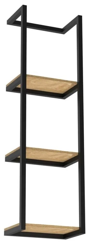 Fali törölközőtartó 78x23 cm fekete