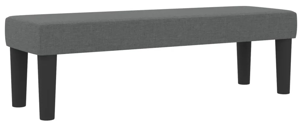 Boxspring ágy matraccal és padkészlet sötétszürke 140x200 cm textília
