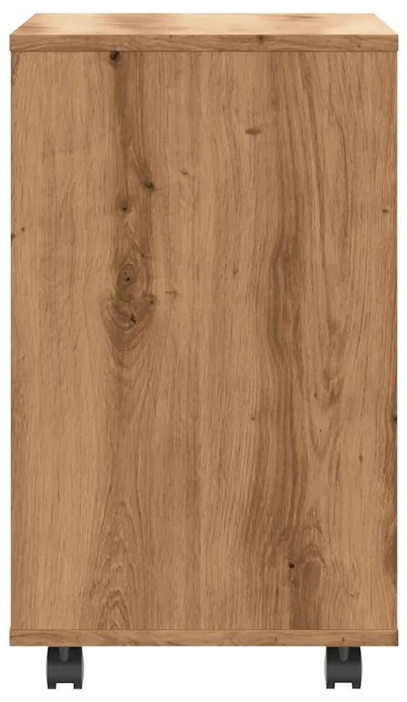 oldalasztal kézműves tölgy 70x35x55 cm műszaki fa