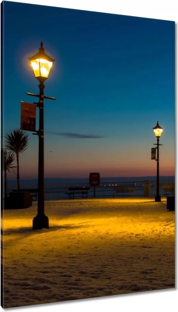 Vászonkép 80x120 Lámpások a tengerparton