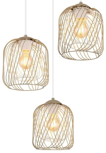 Globo 15965-3HR - Kábeles függeszték DICHTI 3xE27/40W/230V