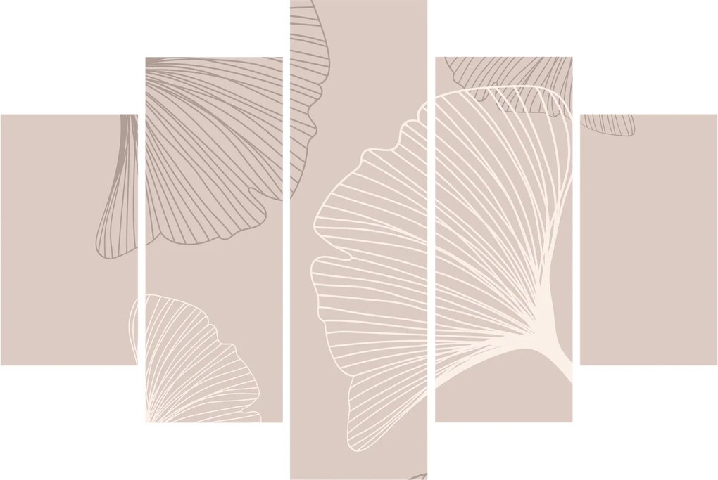 Kép - Bézs színű levelek N⁰6 (150x105 cm)