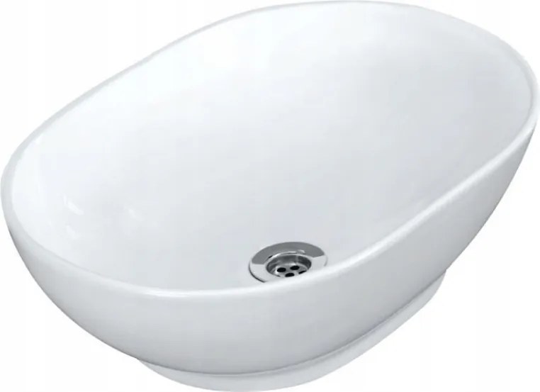 Mosdókagyló Fürdőszobába Ovális Asztali Jaquar Fehér Tömör Modern