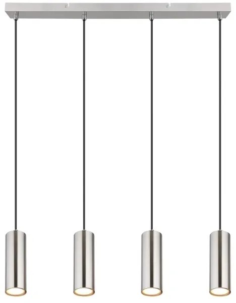 Globo 57911-4H - Csillár zsinóron ROBBY 4xGU10/35W/230V matt króm