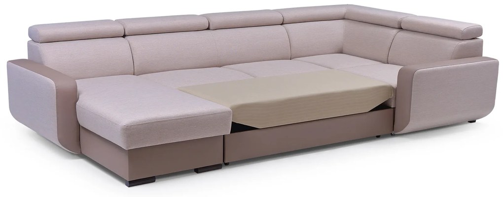 Sarokkanapé Istar U (barna + bézs) (J). 630089