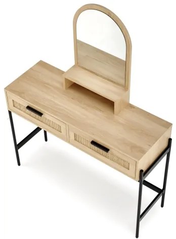 Öltözködő asztal CARMEN 136x104 cm bézs/fekete