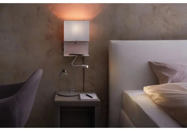 Paulmann 78913 - LED/2,5W + 1xE27/40W Fali lámpa USB-vel MERANI 230V