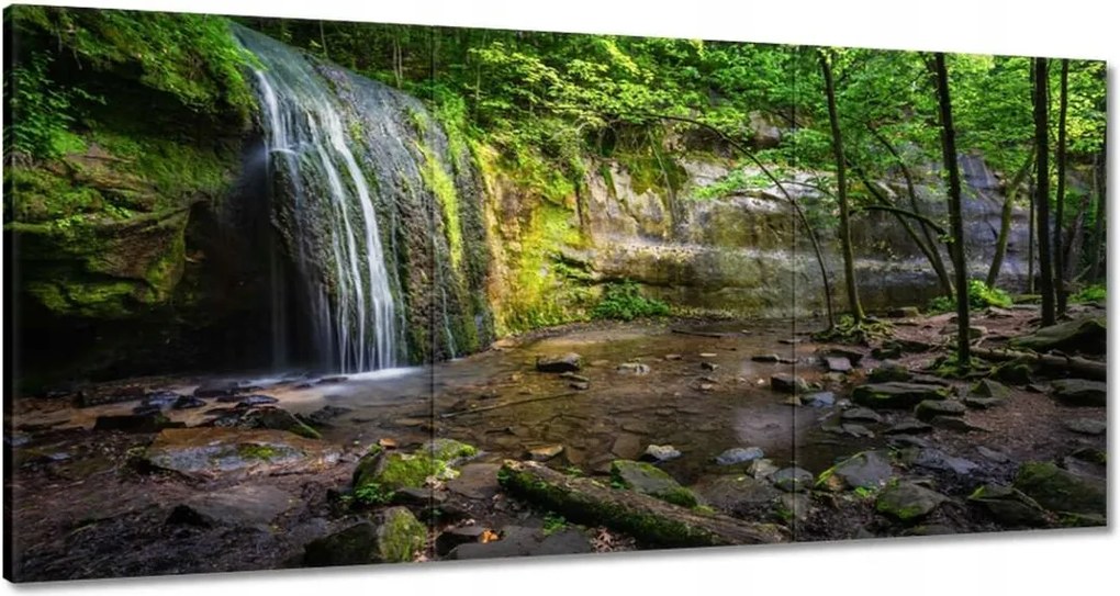 Vászonkép 120x60 Trópusi erdő vízesés