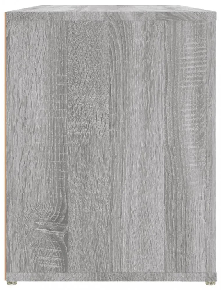 szürke sonoma színű szerelt fa cipőtartó 100x35x45 cm