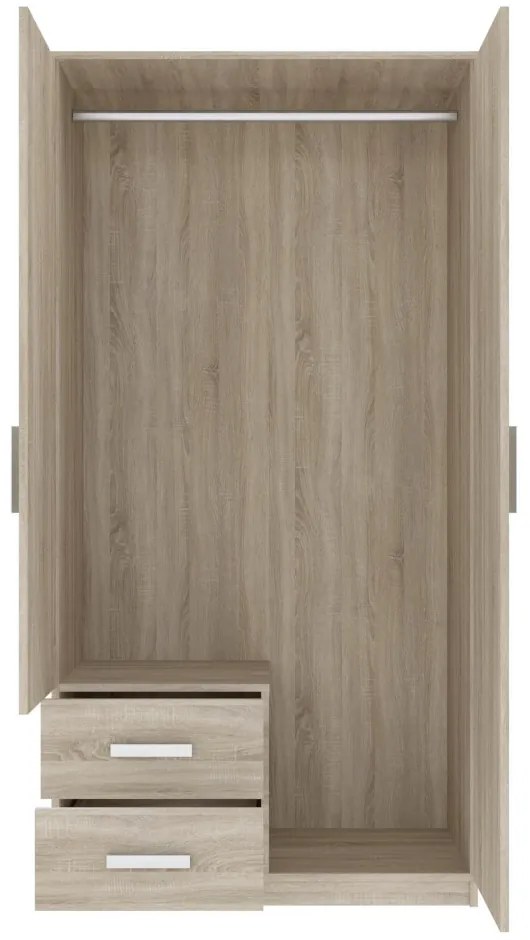 Verdana gardróbszekrény 100cm 2D2S Sonoma Oak N