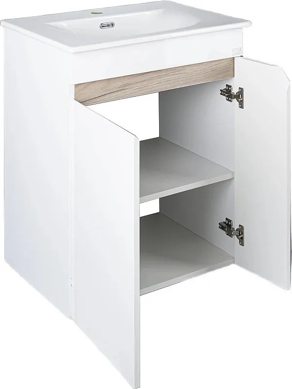 TMP VISION LONG 60 fali függesztett fürdőszobai bútor - SKY E-8099-60 mosdóval- 61 x 46 x 74 cm