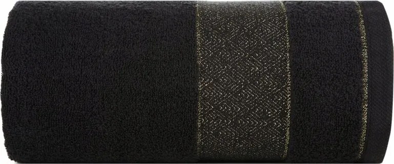 Nessy törölköző 30x50 fekete 500 g/m2 pamut frottír