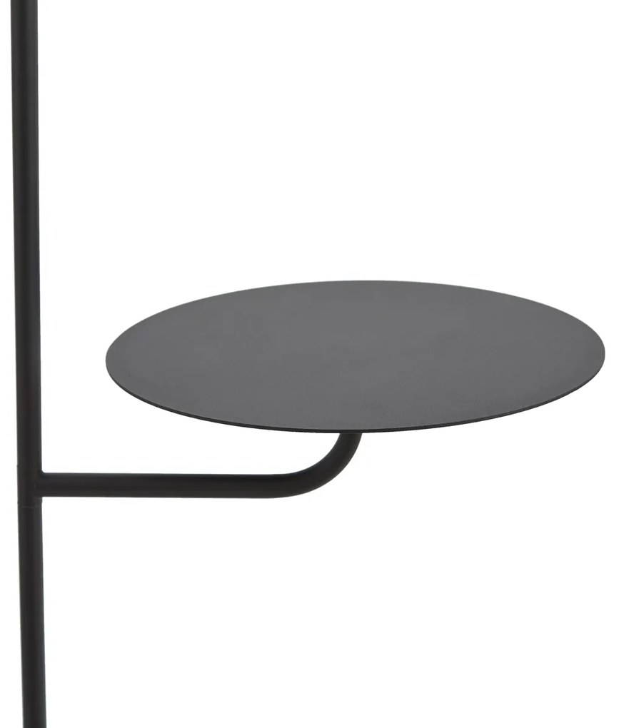 Modern fekete állólámpa kerek asztallal - Ostrich