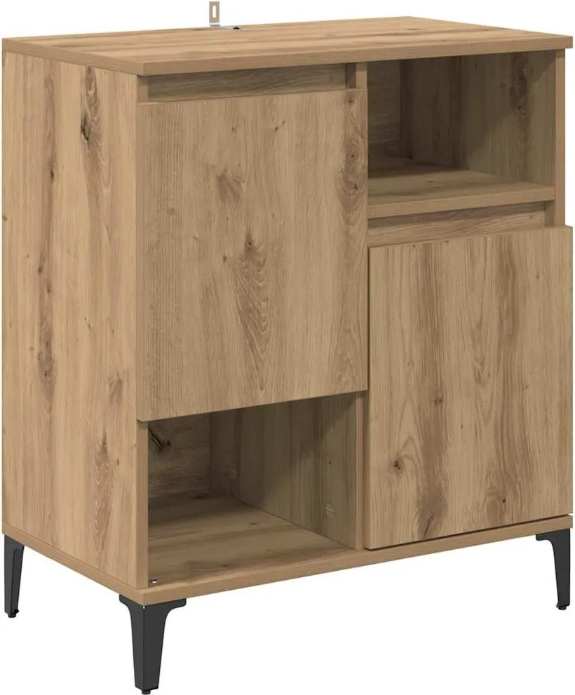 vidaXL Széf Artisan tölgy 60 x 35 x 70 cm Faanyag