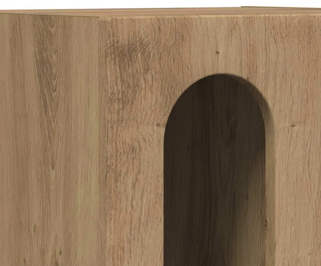 Éjjeli asztal 2 pcs Artisan tölgy 40 x 35 x 50 cm Faanyag