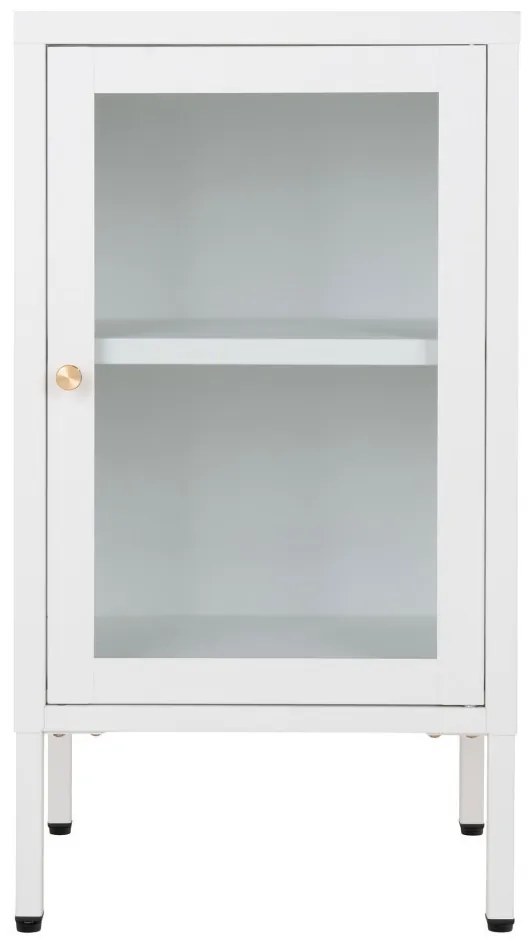 Dalby vitrin, 1 ajtó, acél, fehér 38x35x70 cm
