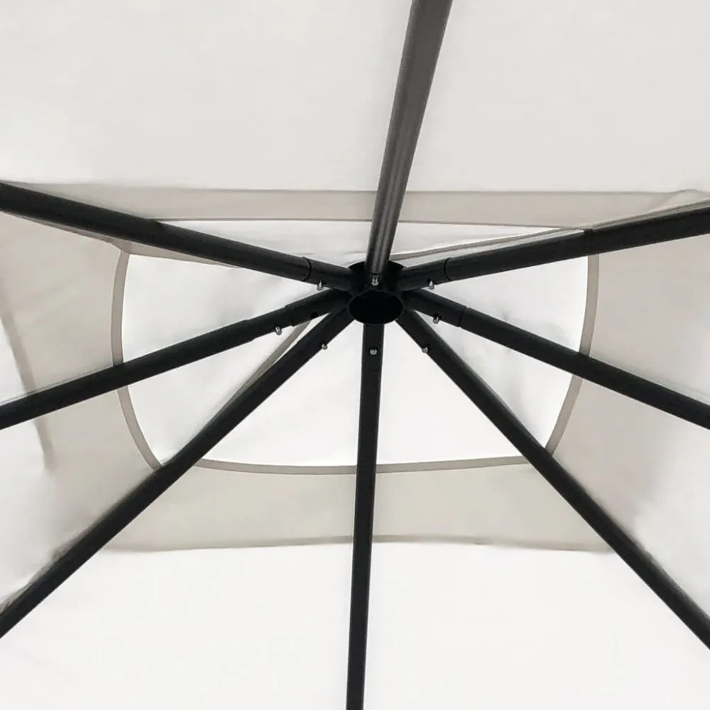krémszínű pavilon 3 x 3 x 2,6 m 160 g/m²