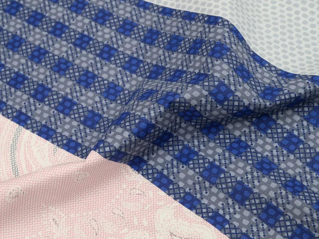 Renforcé pamut ágynemű LUKA kék Ágyneműhuzat mérete: 70 x 90 cm | 140 x 200 cm