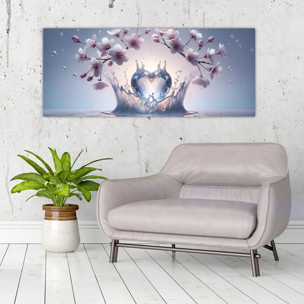 Kép - Gyémánt szív (120x50 cm)