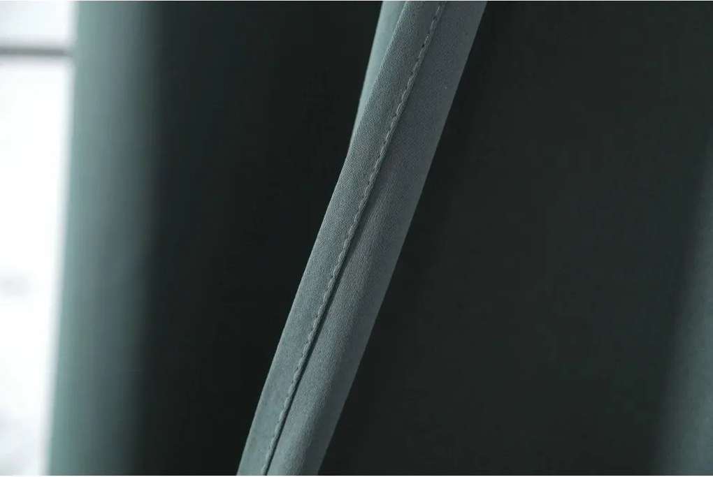 Kék-zöld OXFORD függöny 140x250 cm Felfüggesztés: Hullámos sínszalag