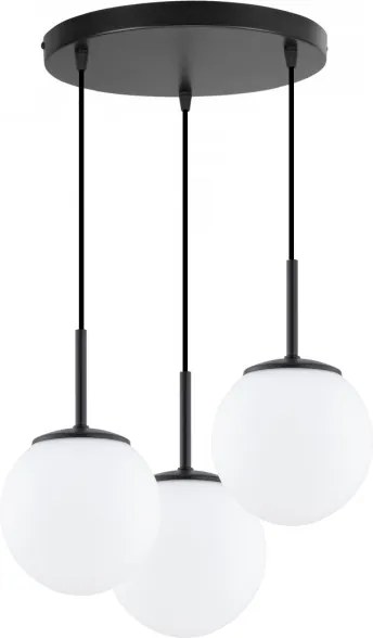 Brilagi - MILO kábeles függeszték 3xE27/60W/230V fekete