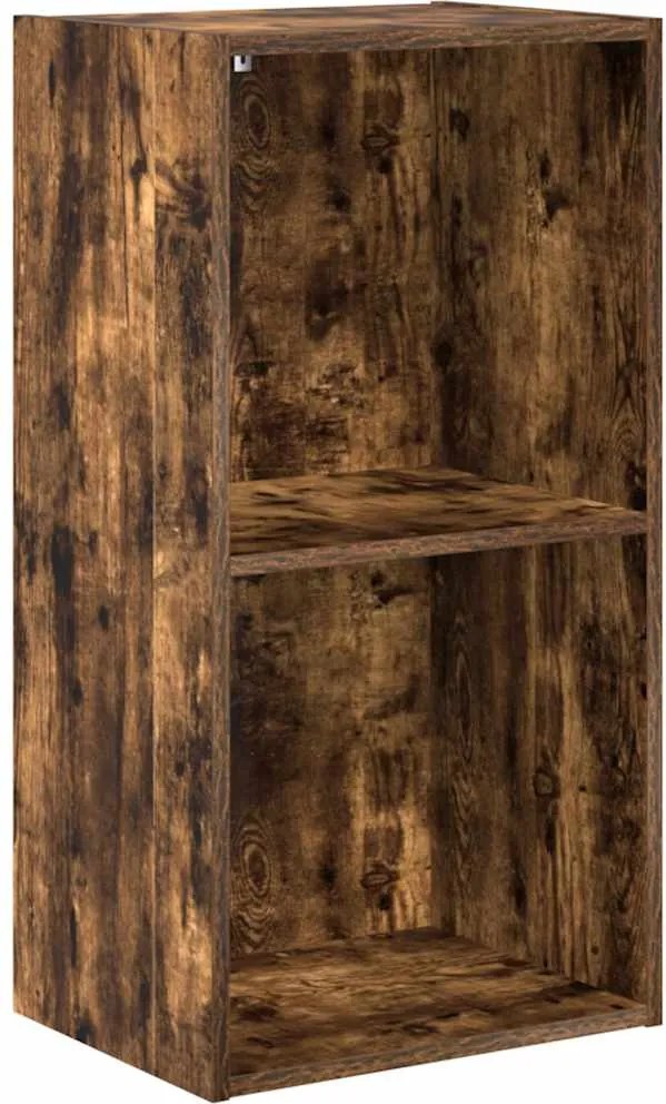 vidaXL füstös tölgy színű szerelt fa könyvespolc 40 x 30 x 77 cm