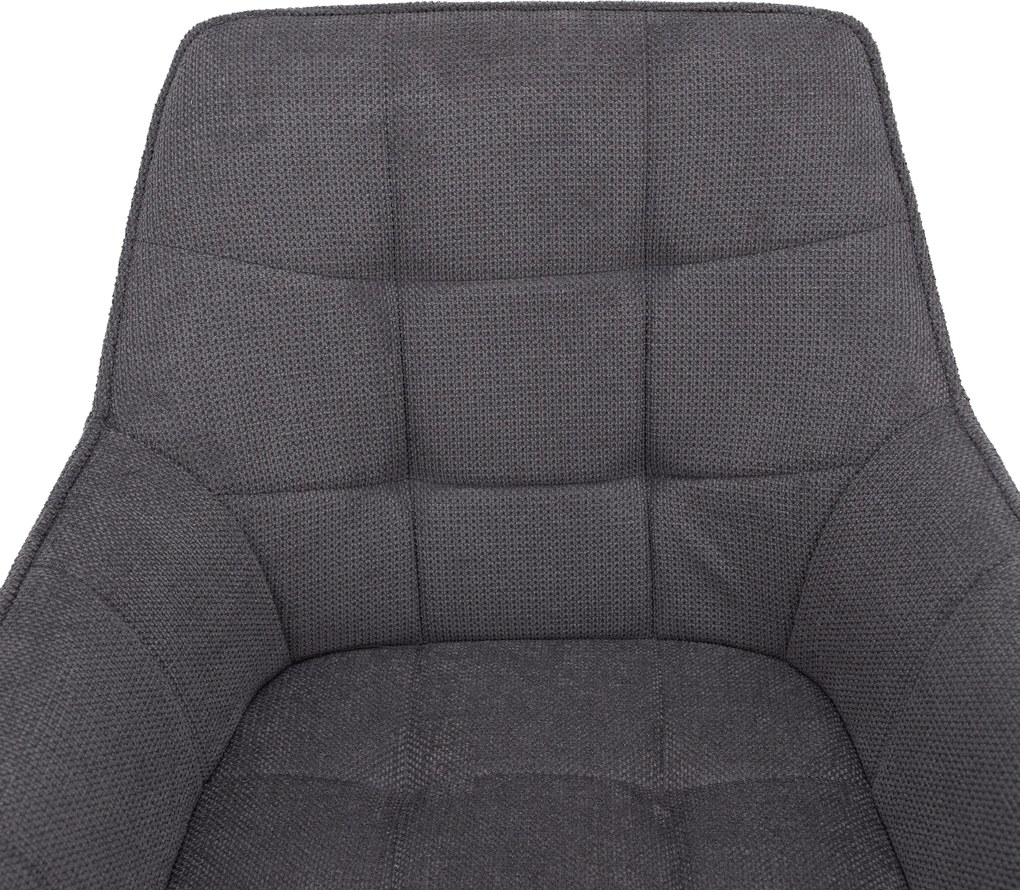 Design fotel, szürke/fekete, MARKEN