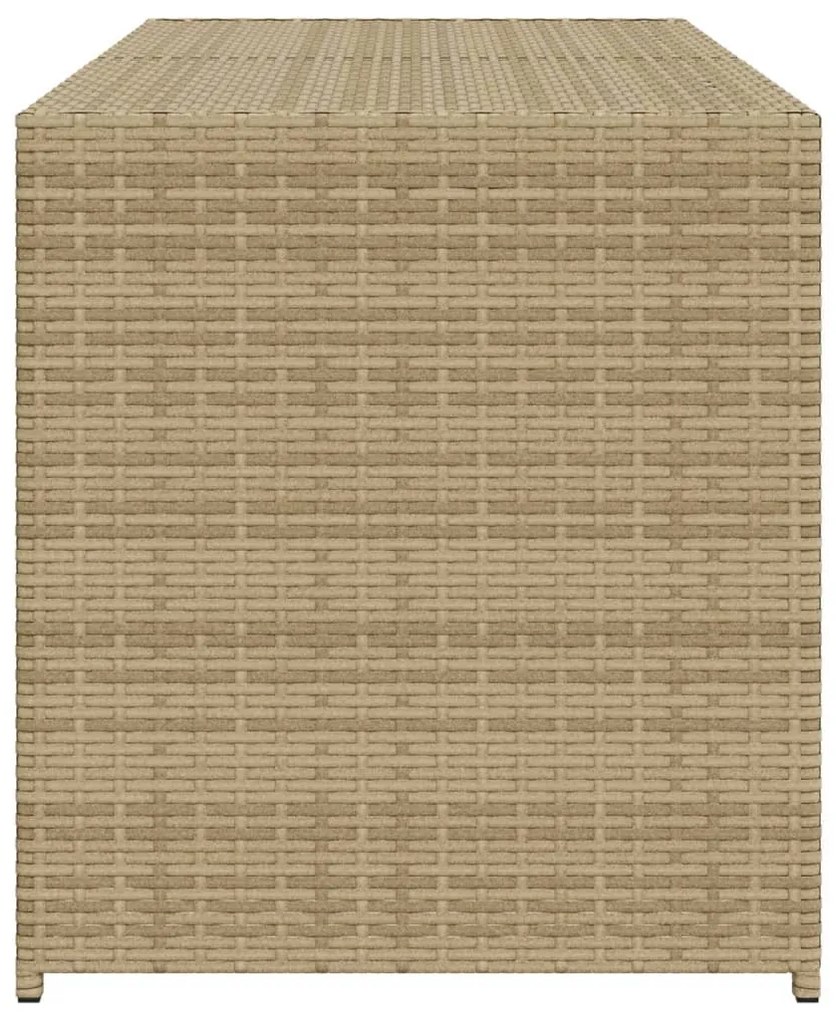 Vegyes bézs polyrattan kerti tárolóláda 283 L