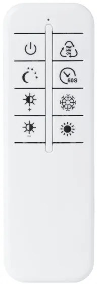 Top Light - LED Dimmelhető felületre szerelhető csillár R4xLED/16,25W/230V szögletes fehér + távirányító