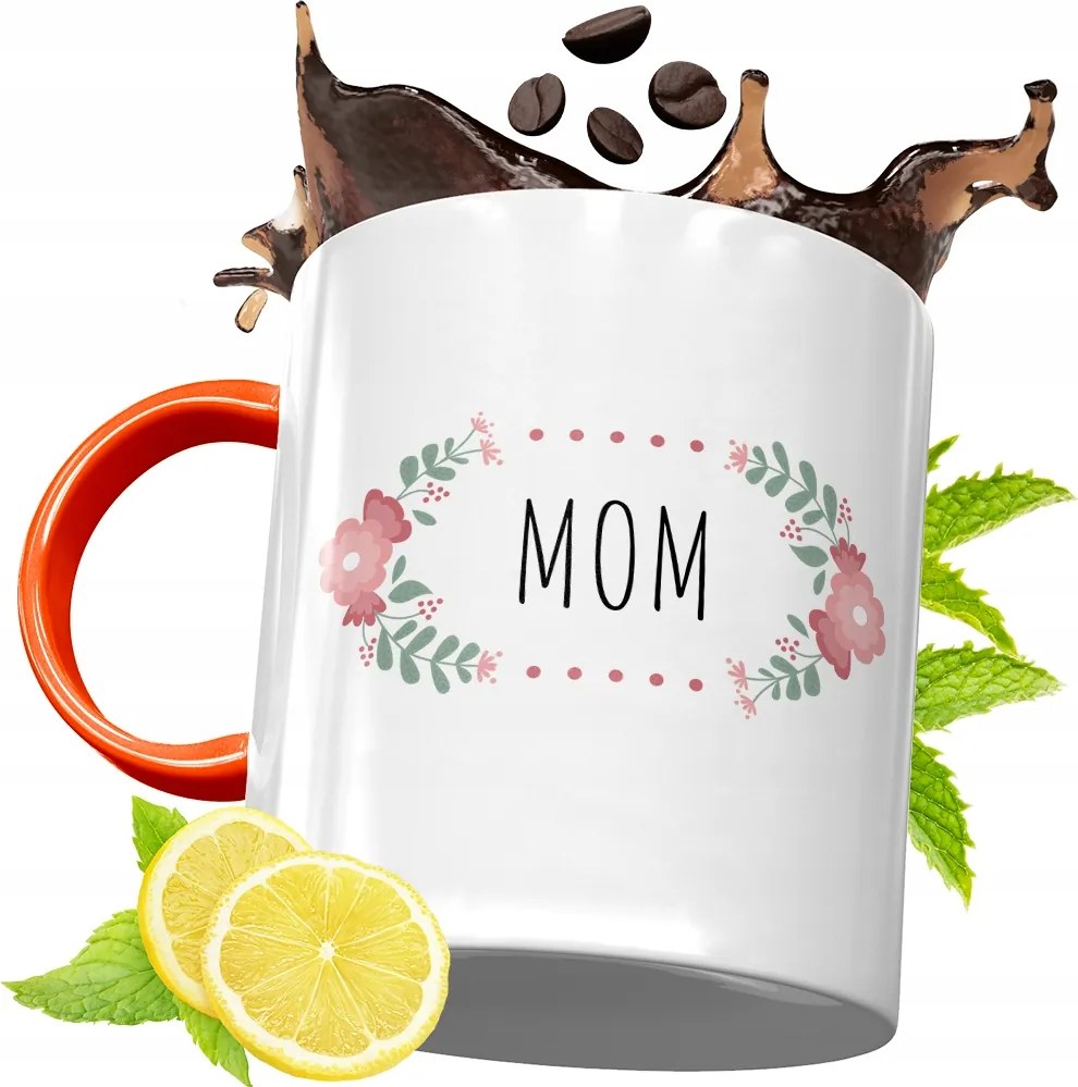 Narancssárga Bögre Anyák Napjára Ajándék fényképes nyomattal