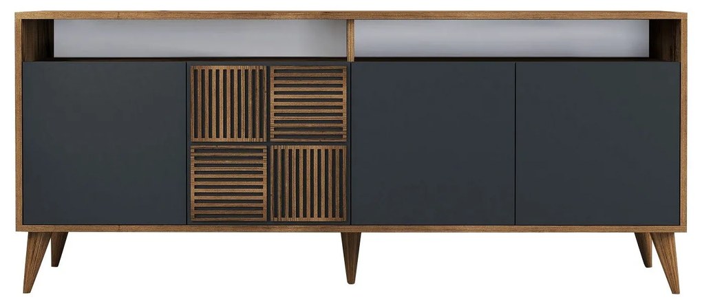 Konzolasztal Milan - Walnut, Anthracite