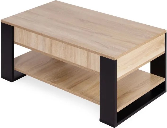 Összecsukható dohányzóasztal 90 cm-es dönthető asztallappal