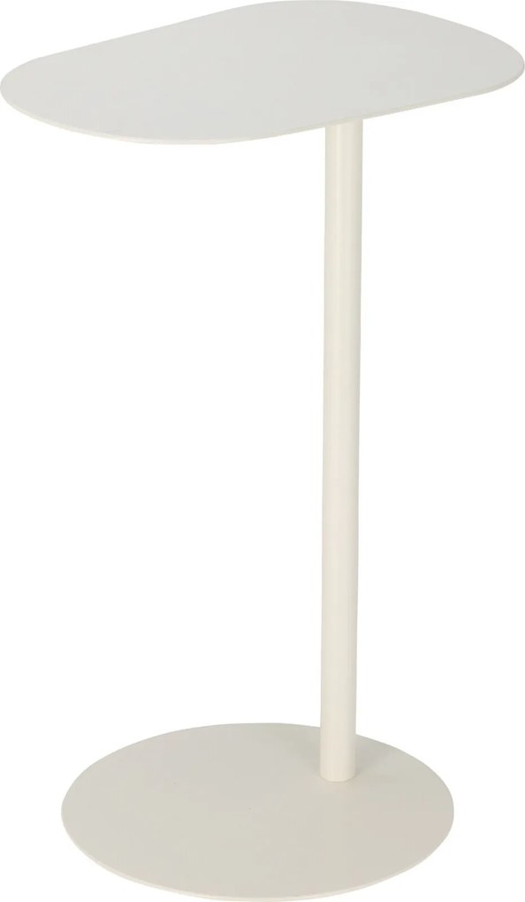 Kiegészítő Asztal Fém Fehér Loft 35 X 25 X 53 CM Modern Kanapéhoz