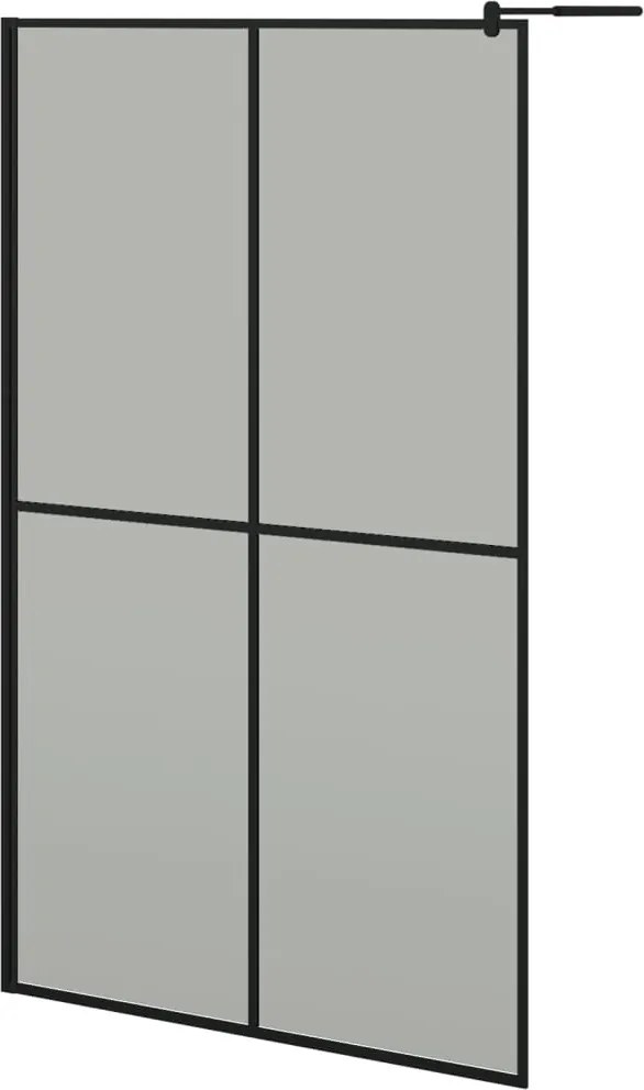 vidaXL sötét edzett üveg zuhanyfal küszöb nélküli zuhanyhoz 118x190 cm