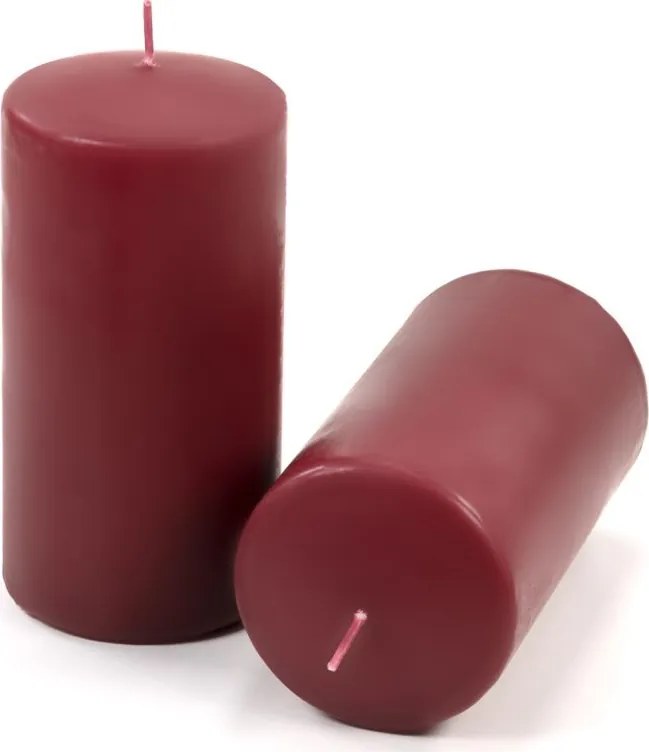 Gyertya készlet 15 cm Ø 7,5 cm 4 db bordó