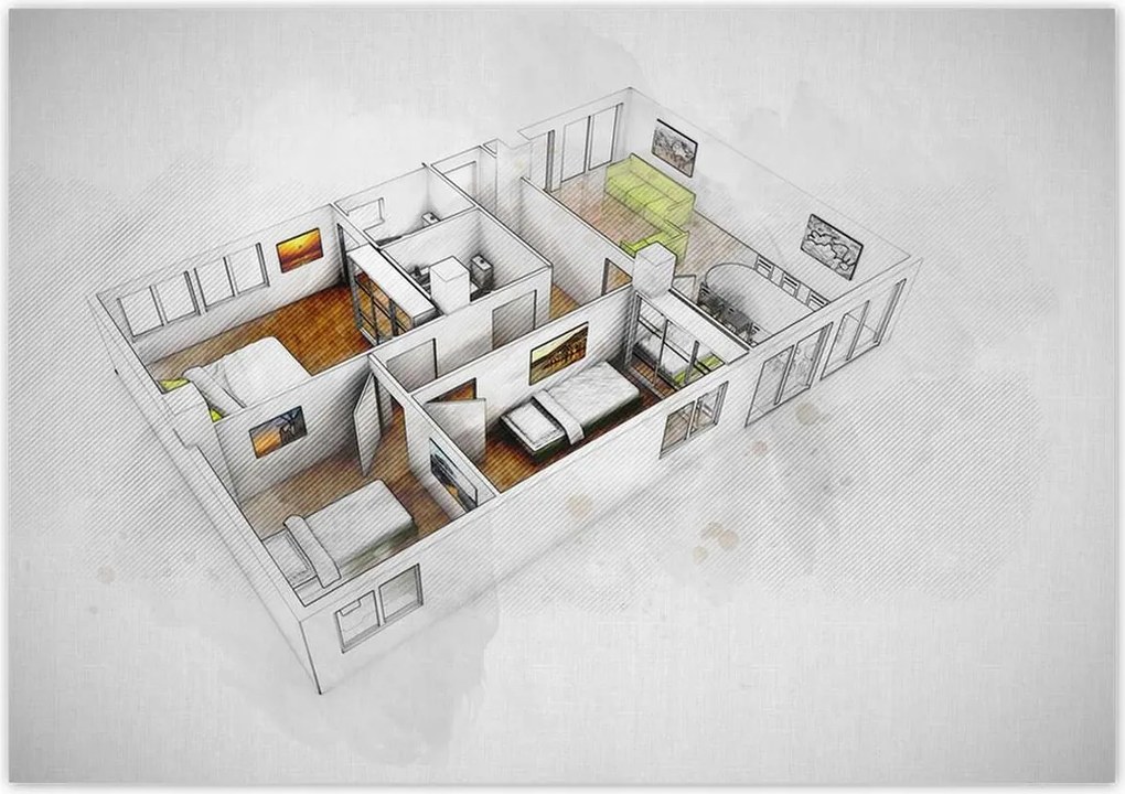 Poszterek 100x70 3D design vizualizáció