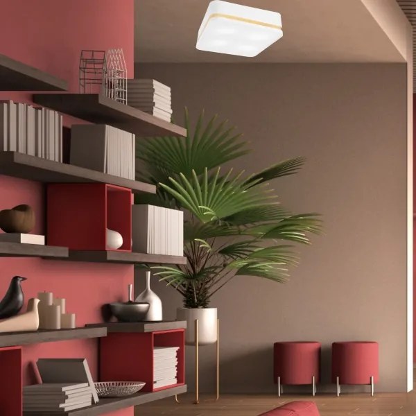 Mennyezeti lámpa SIRJA SQUARE 4xE27/60W/230V 45x45 cm fehér