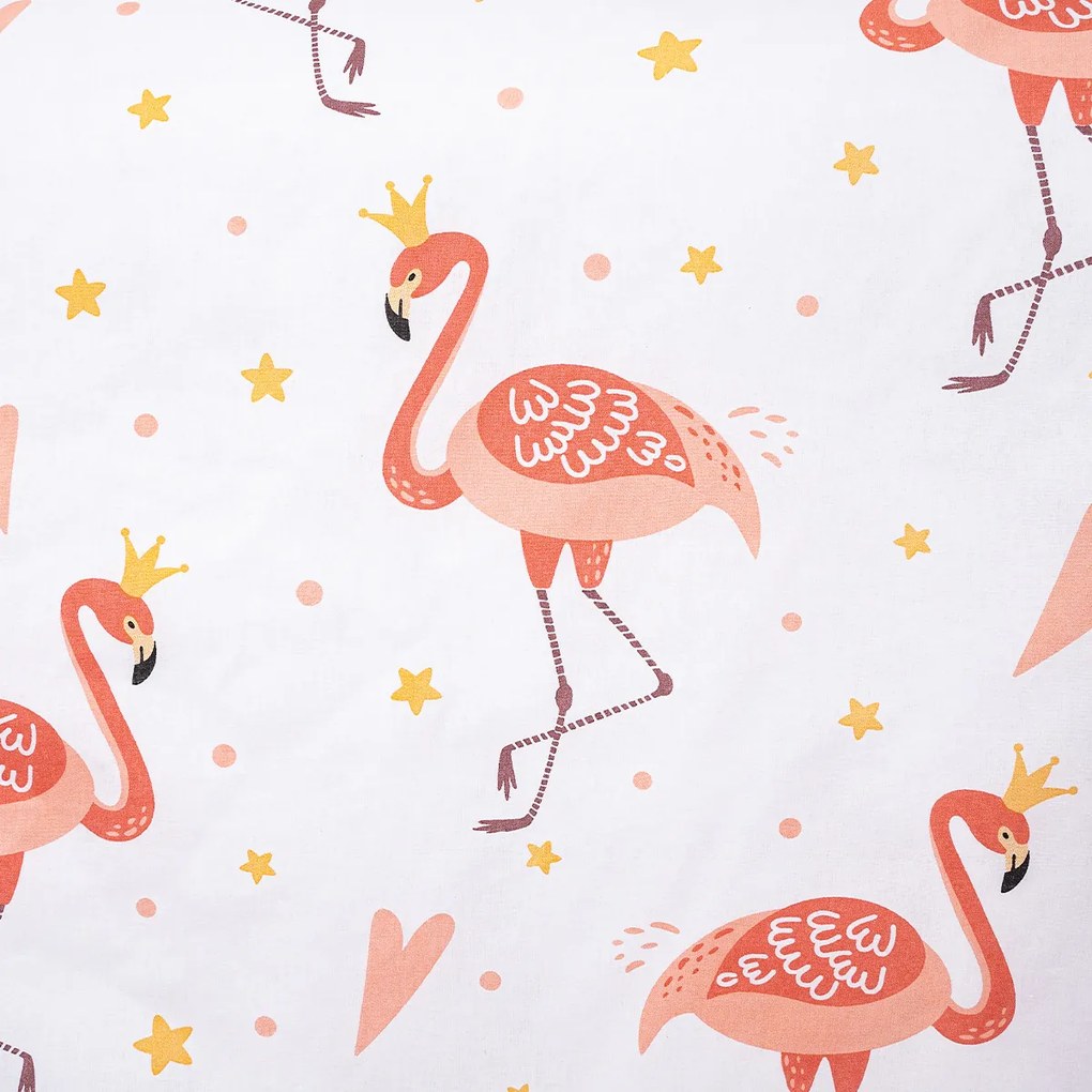 4Home Flamingo pamut ágyneműhuzat kiságyba, 100 x 135 cm, 40 x 60 cm, 100 x 135 cm, 40 x 60 cm