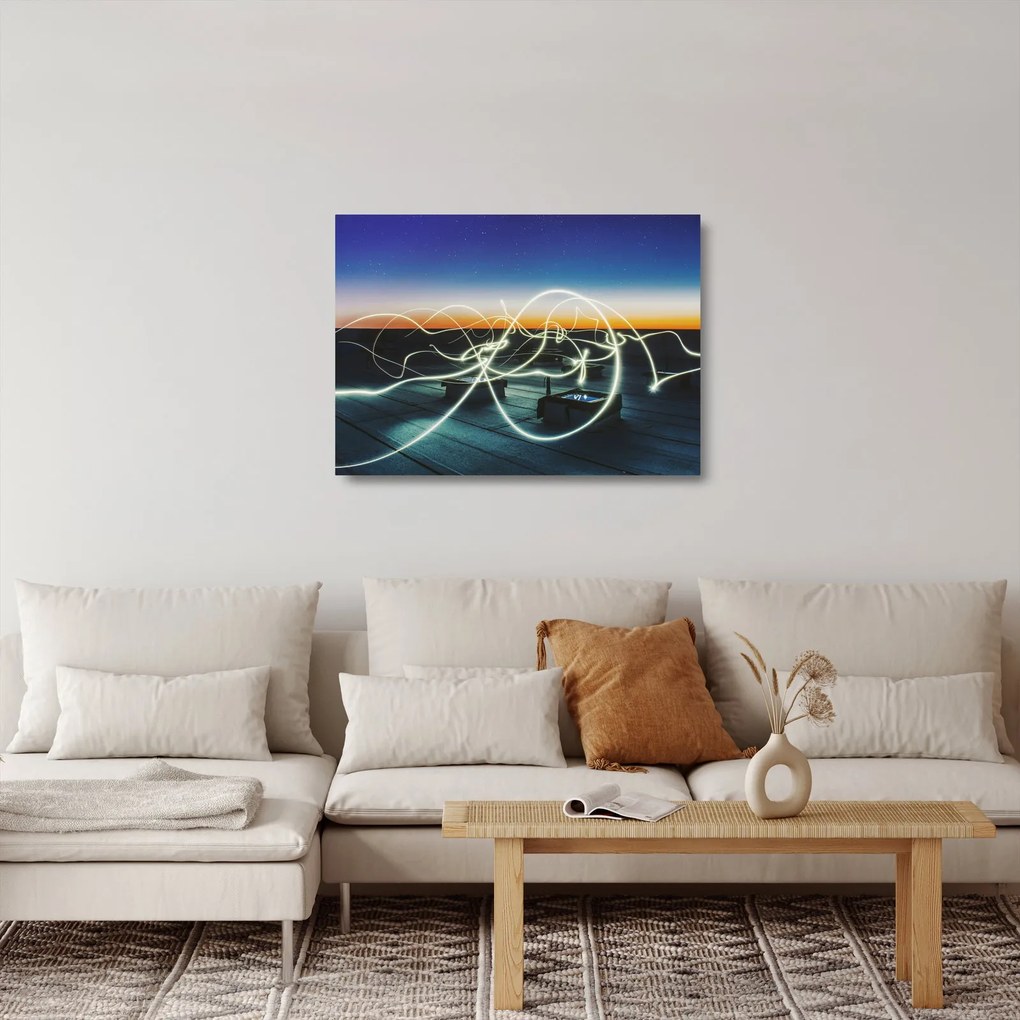 Kép - kilátás az égre a tetőről (üvegen) (70x50 cm)